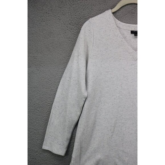 J.Jill Wearable Long Sleeve Ribbed Neutral Tunic Top-Size Medium - Picture 3 of 10